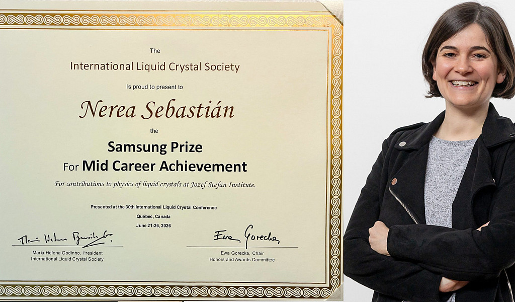Nerea Sebastián receives the Samsung Mid-Career Award by ILCS