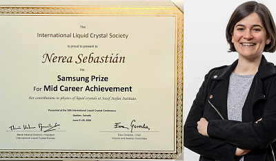Nerea Sebastián receives the Samsung Mid-Career Award by ILCS