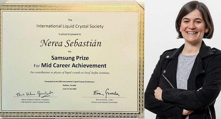Nerea Sebastián receives the Samsung Mid-Career Award by ILCS 